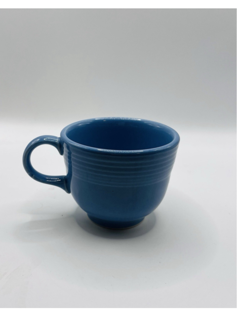 Fiestaware Coffee Mugs Cups Homer Laughlin Blue Green Cobalt Peacock ~ Set of 4 - Picture 4 of 10